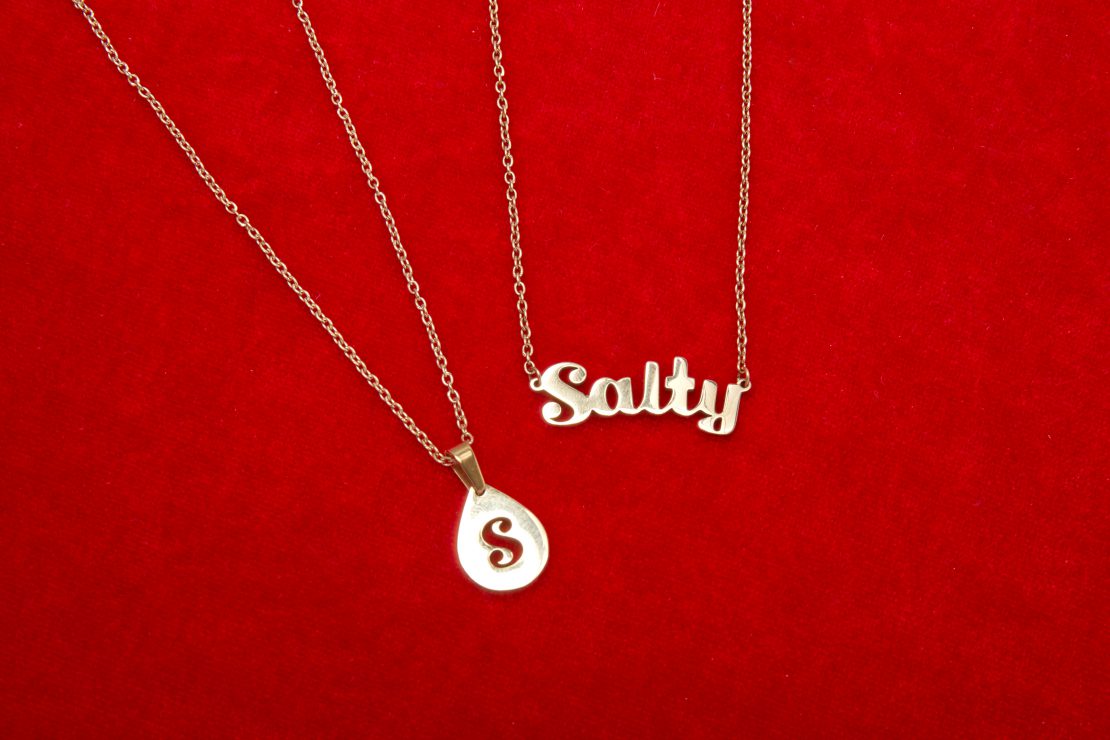 salty logo necklaces